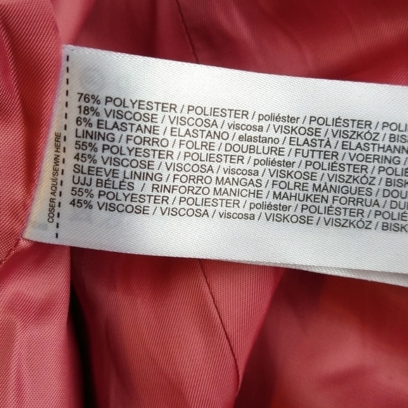 Mango NWT Greta Pink Peach Double Breasted Blazer Career Professional Vibrant - Picture 8 of 10